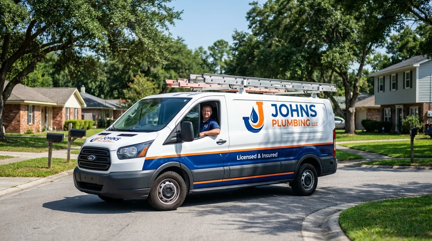 Johns Plumbing LLC service van in Murrysville, PA