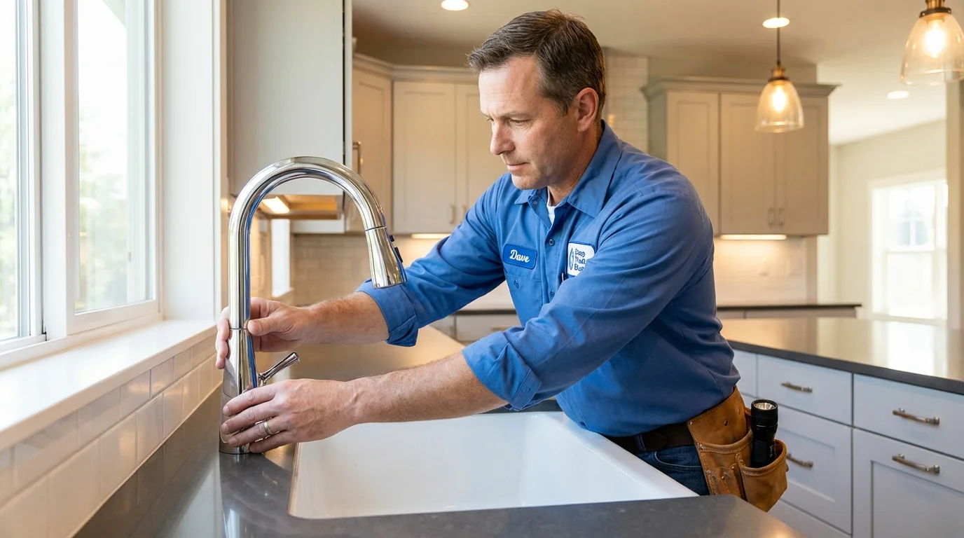 Kitchen faucet installation by Johns Plumbing LLC in Murrysville